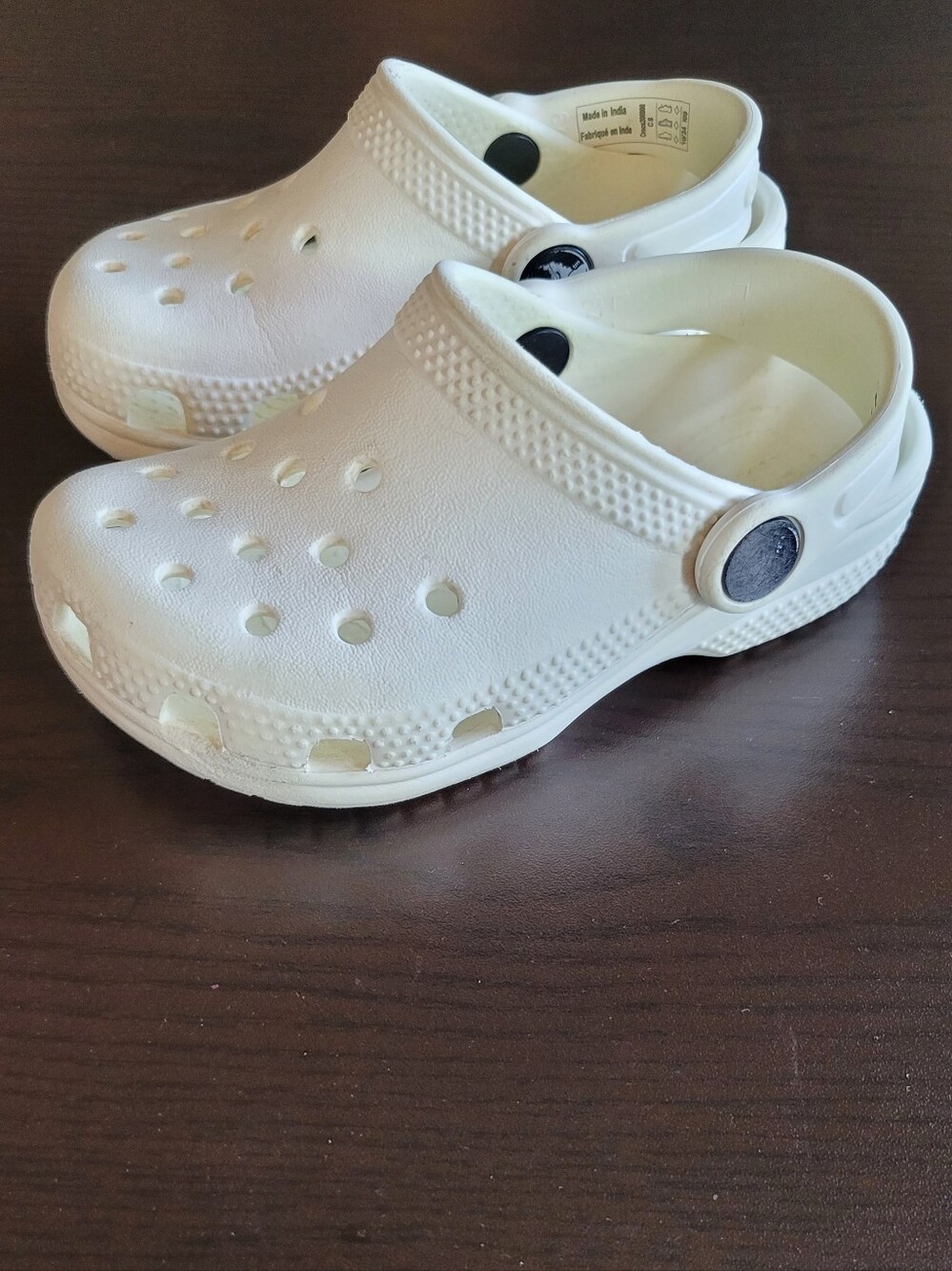 Little Kiddie Crocs White Pretty Good Condition 8 C